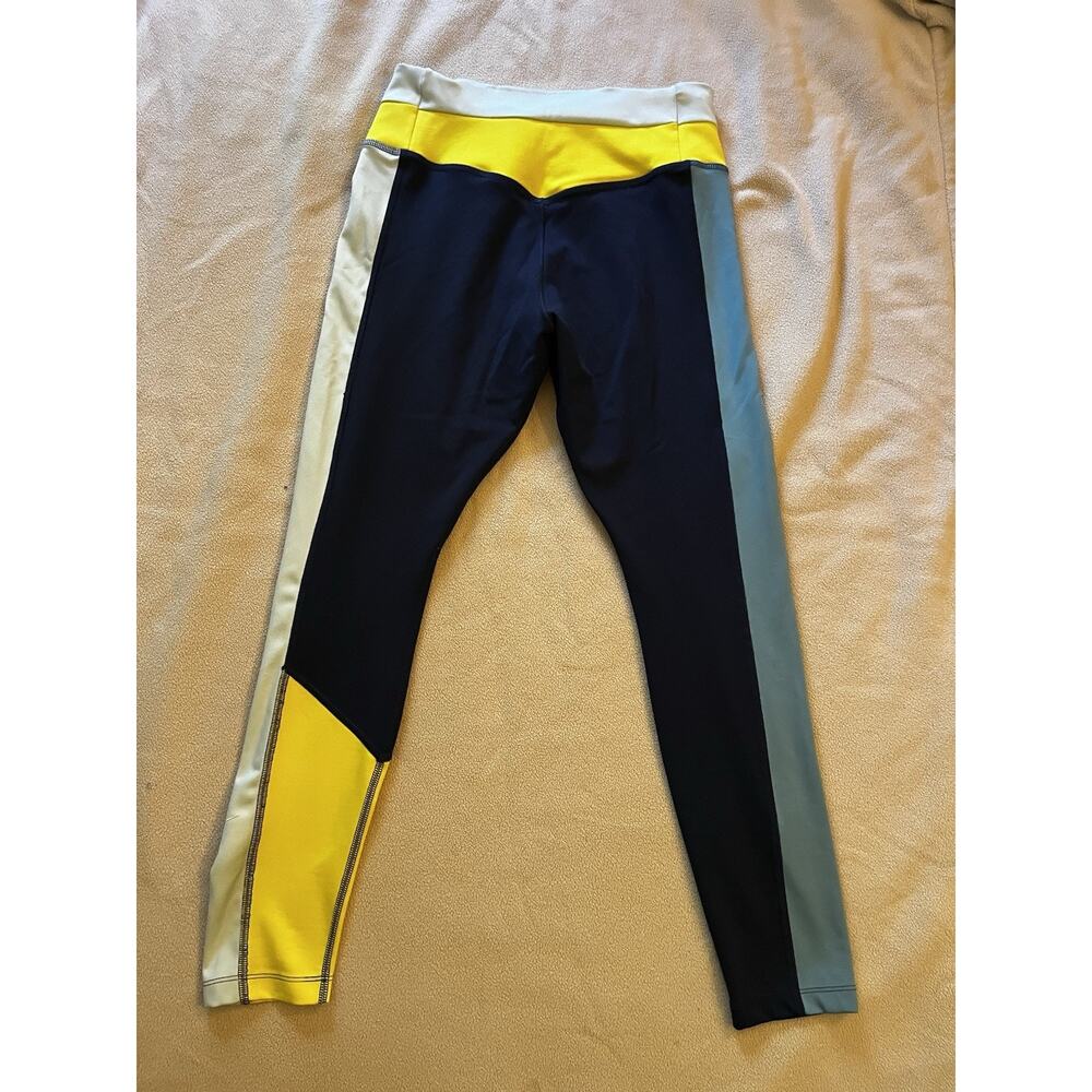 Nike Dri-Fit Women’s Medium Leggings Color block Blue Teal Yellow